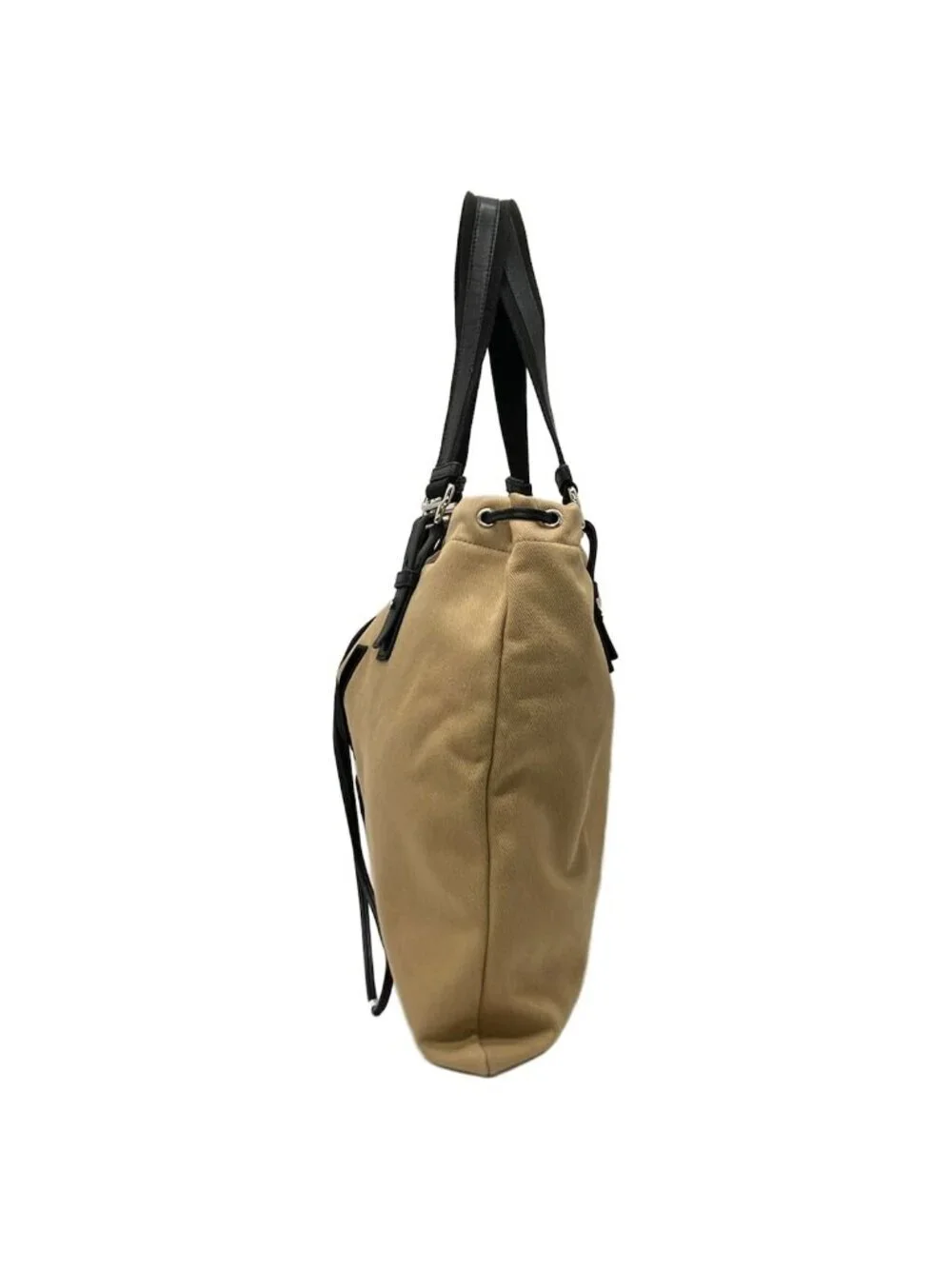 Saint Laurent Rive Gauche Tote Kahala Beige Black Leather
